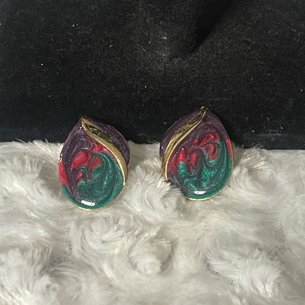273 Elegant Multicolor Teardrop Earrings